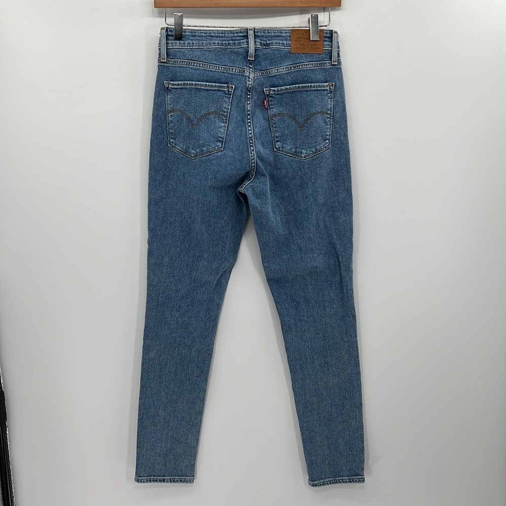 Levi's 721 Premium Denim Big E High Rise Skinny Jeans - Medium Wash - 28 - Picture 9 of 10